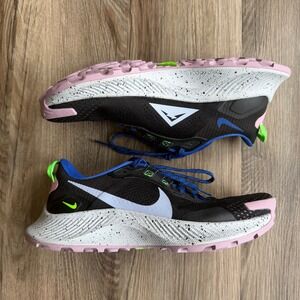 Nike Pegasus Trail 3 Black Pink Prime Blue DA8698-002 Womens 7.5 Running Shoes